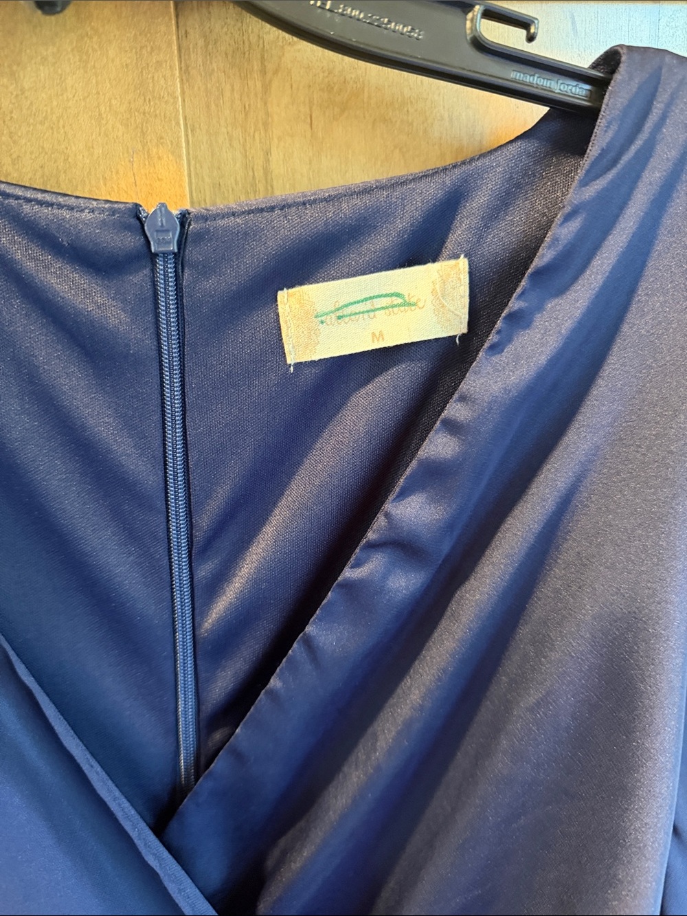 Altar'd State Navy Wrap Ruffle Dress - Picture 4 of 5
